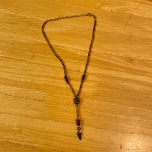 Vintage wood beads necklace 12”